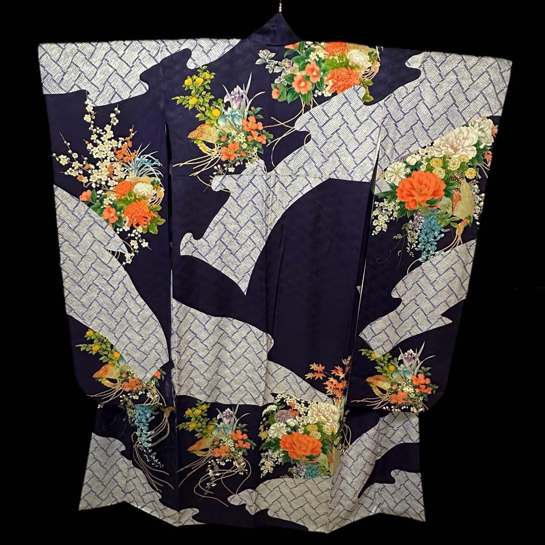 ☆豪華絢爛手描き大振袖‼️三越扱い 袋帯他 6点セット