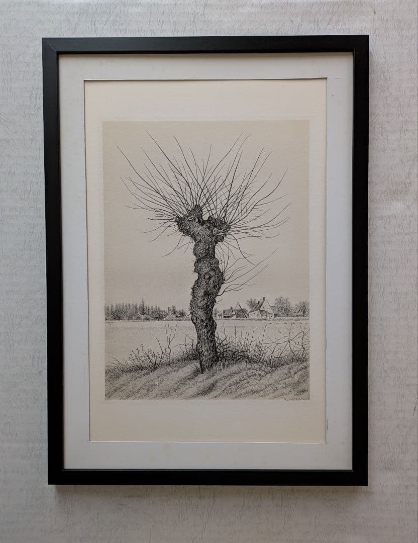 b長谷川潔の500部限定作品 真作保証 o長谷川潔の500