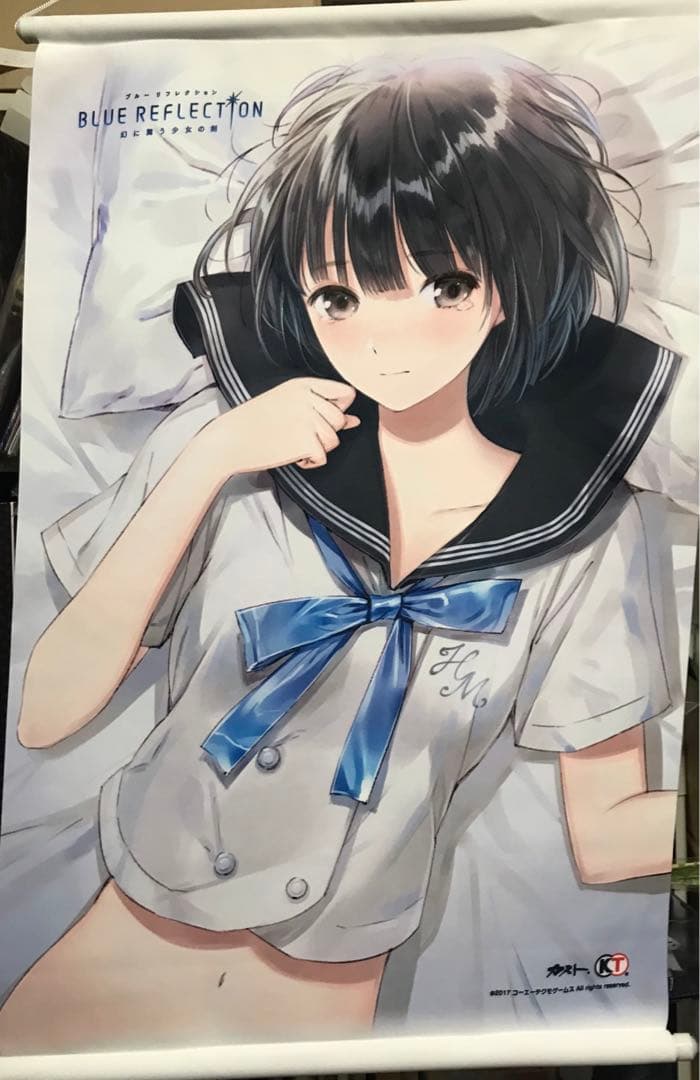 非売品超希少！】 ブルーリフレクション 白井日菜子 B2 メタルポスター