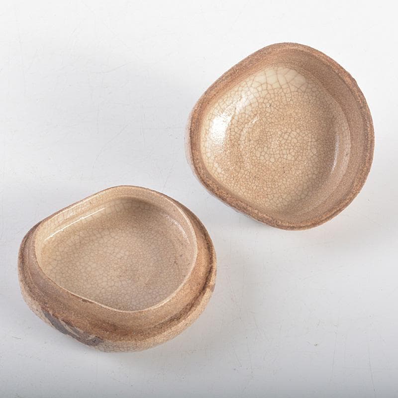 茶道具　織部焼　はじき織部　香合　極め箱　V　R5258