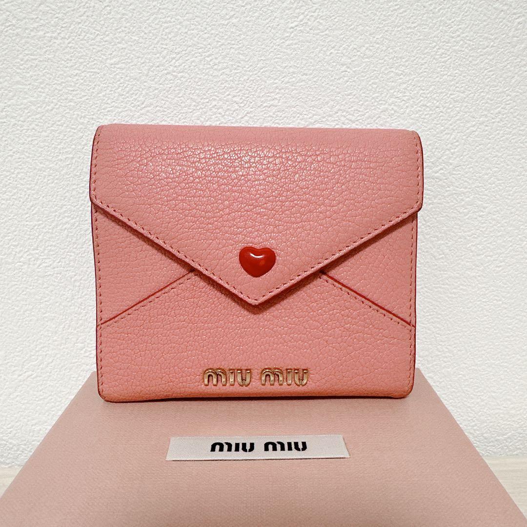 miu miu ミュウミュウ マドラスラブ ピンク ラブレター 財布
