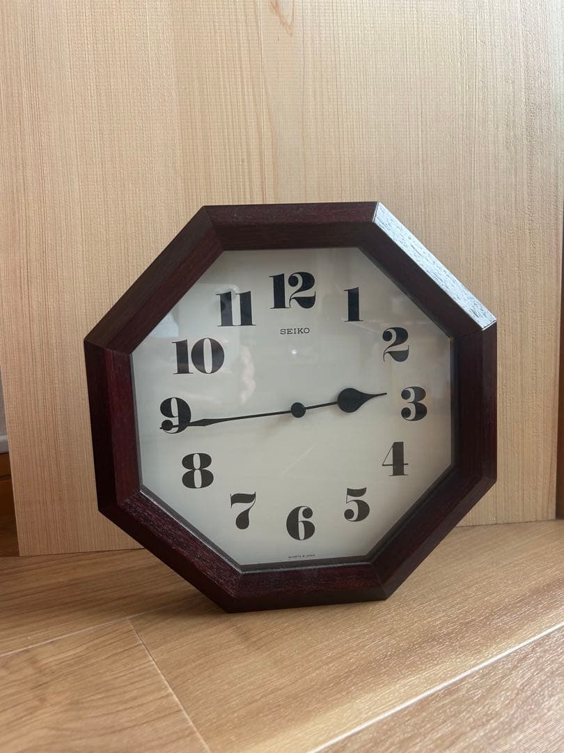 値下げ　渡辺力　八角形　ローズウッド　掛時計