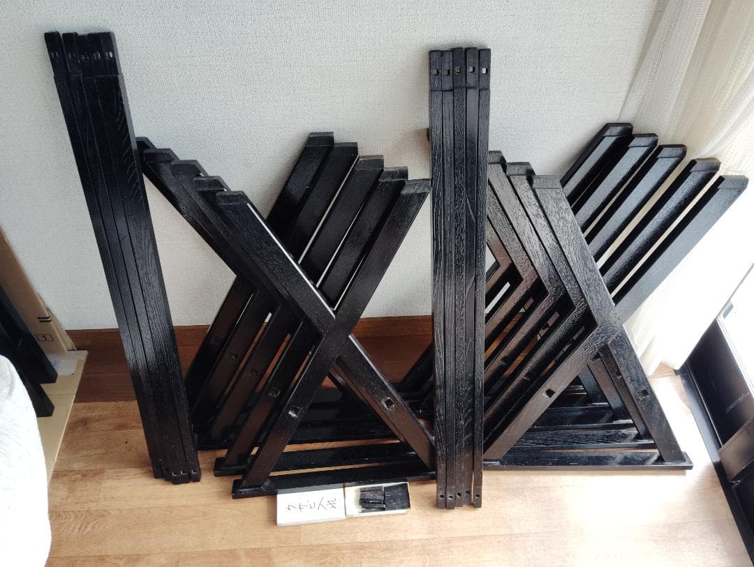 ☆【分割3台口】喫架 茶道具 立礼用 組立式5台セット【匿名・