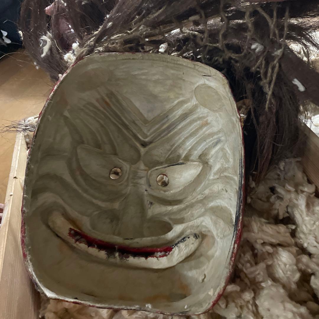 なまはげ？ 鬼の面 赤鬼 昭和 張子