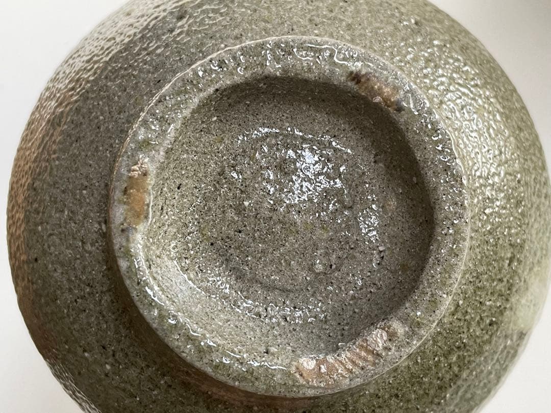 陶芸家　人間国宝　濱田庄司　浜田庄司　塩釉白流掛茶碗　茶盌　抹茶碗　共箱　益子