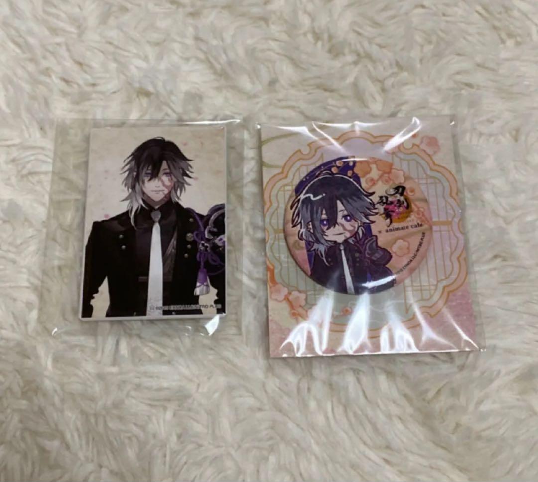 刀剣乱舞 とうらぶ スクエア缶バッジ 第五弾 跪坐 3点 実休