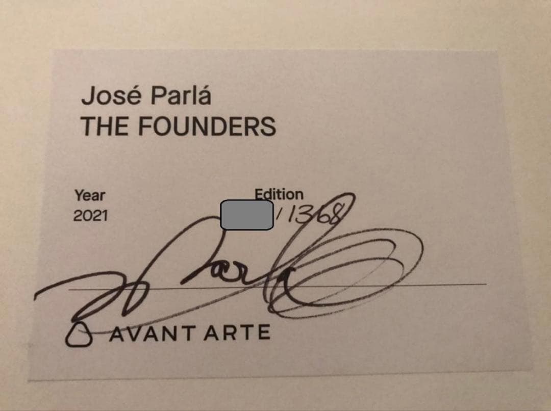 Jose Parla （ホセ・パルラ）本人サイン 版画 The Founders - メルカリ