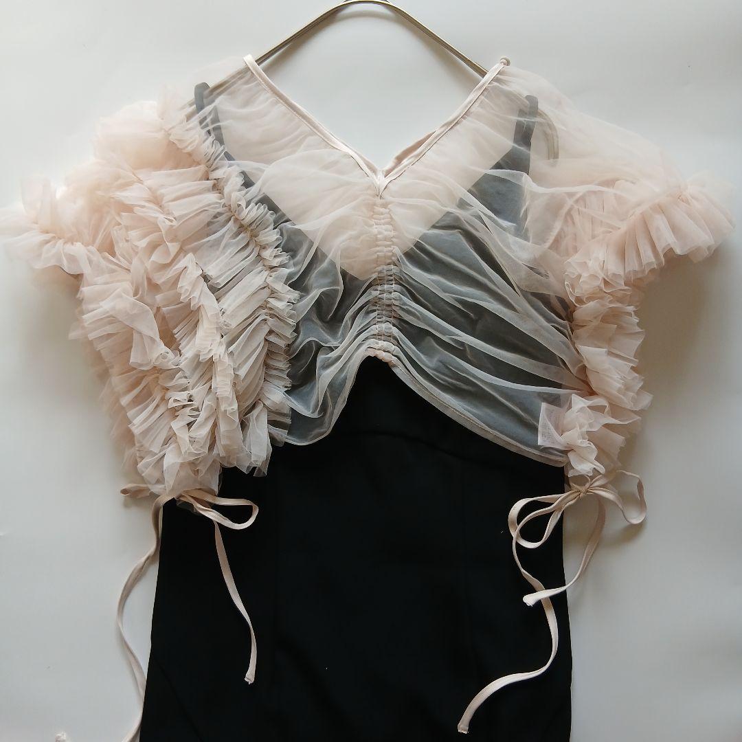 ANDRESD ボリュームソフトチュールドレス オケージョン ワンピース M