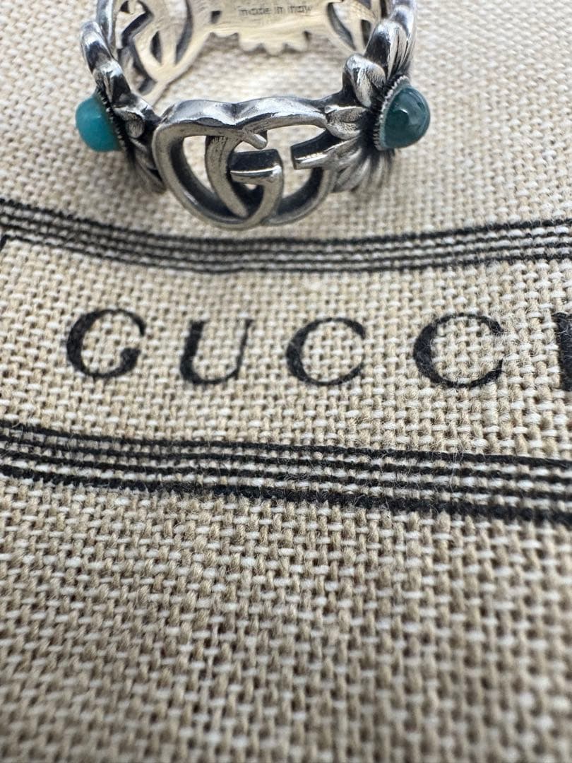 Gucci ダブルG マザー・オブ・パール フラワー リング