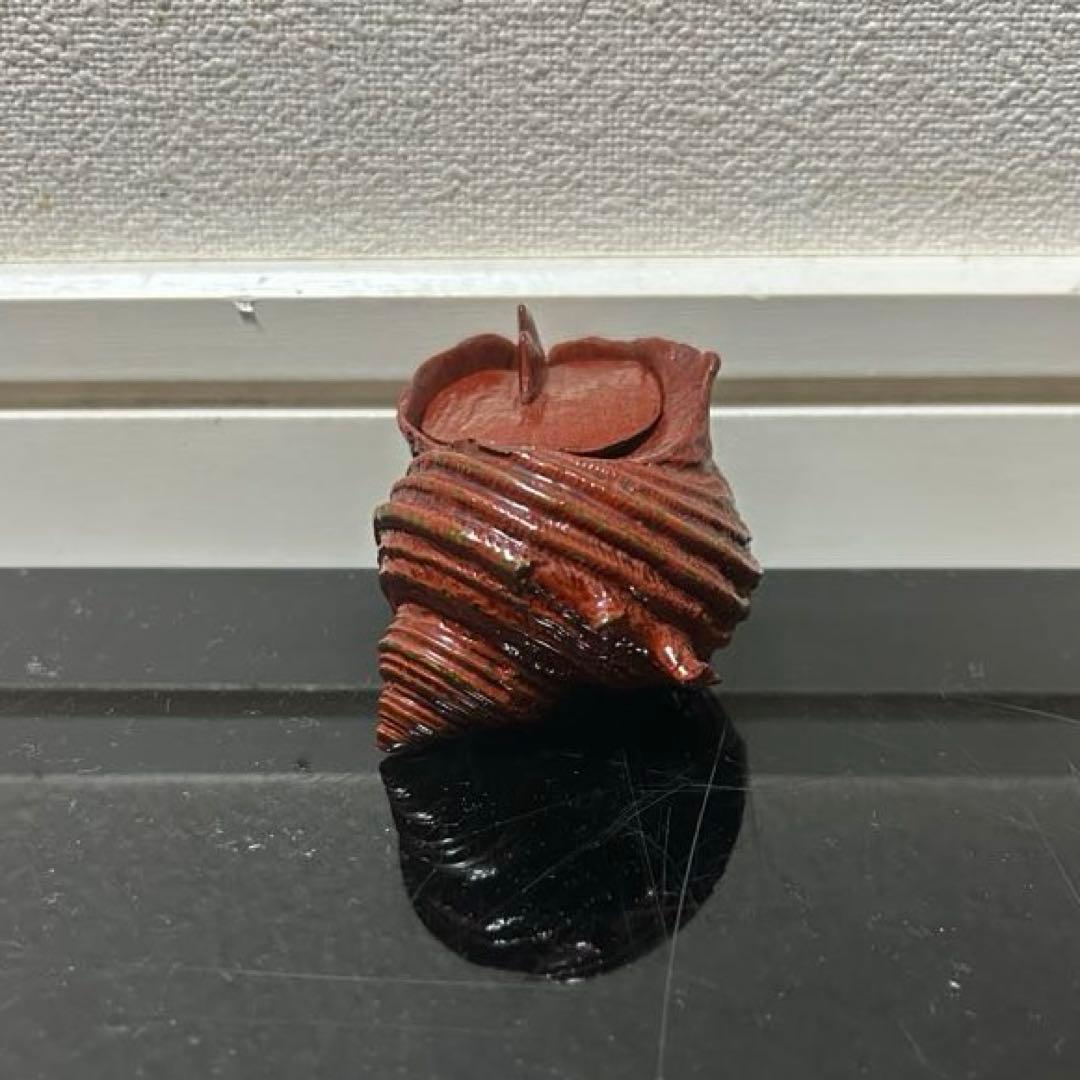 川瀬表完　天然胎さざえ香合　茶道具懐石茶箱鵬雲斎坐忘斎淡々斎即中斎茶碗水指茶杓棗