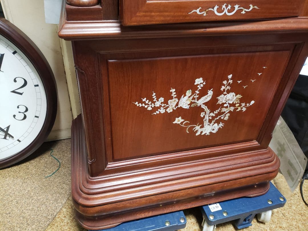 tempus fugit ホールクロック　柱時計