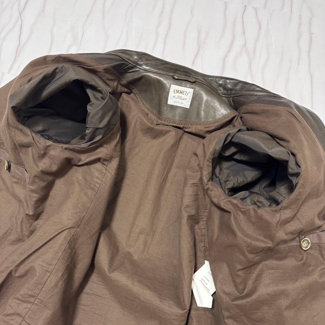 希少✨54 エンメティ ユーリ ラムスキン シングルライダース レザー