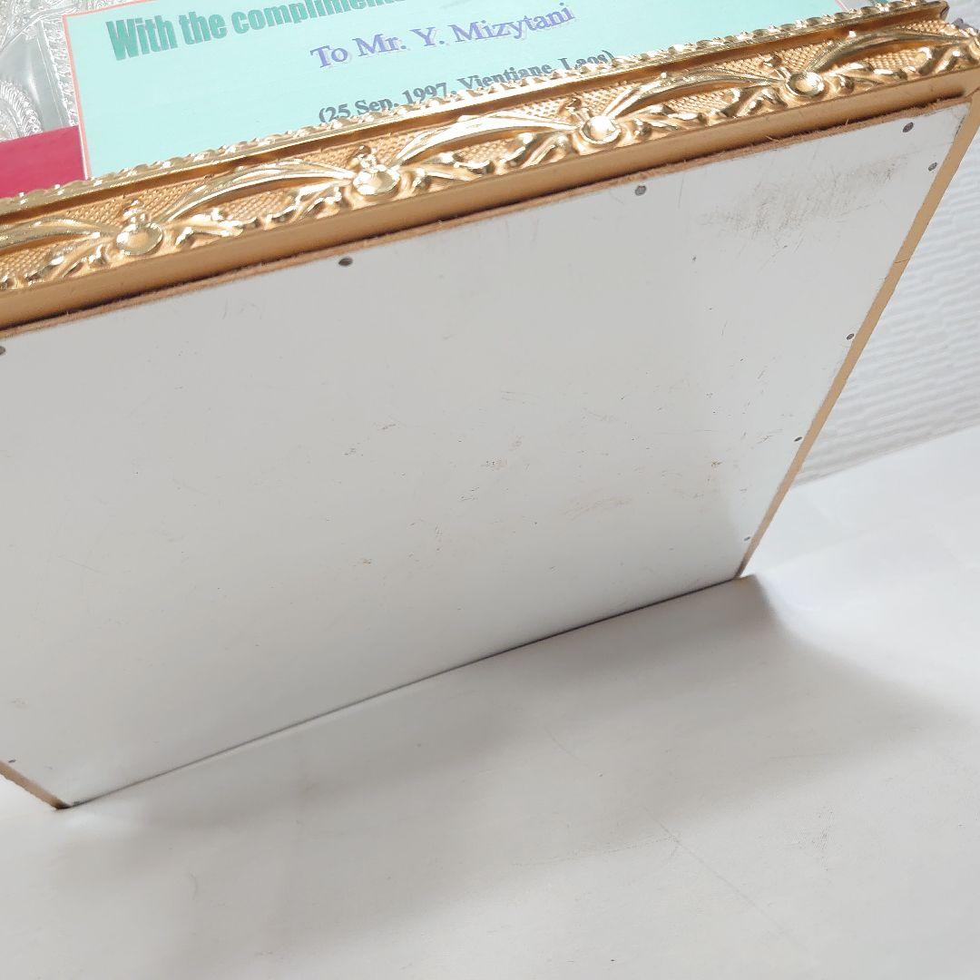 ケ*ン様 銀杯 銀細工 銀製ボウル 直径約21cm ラオス 1997年 ガラスケ