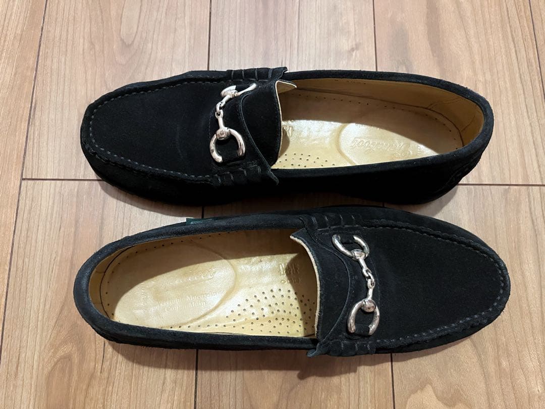 PARABOOT CORAUX スウェードビットローファー UK8