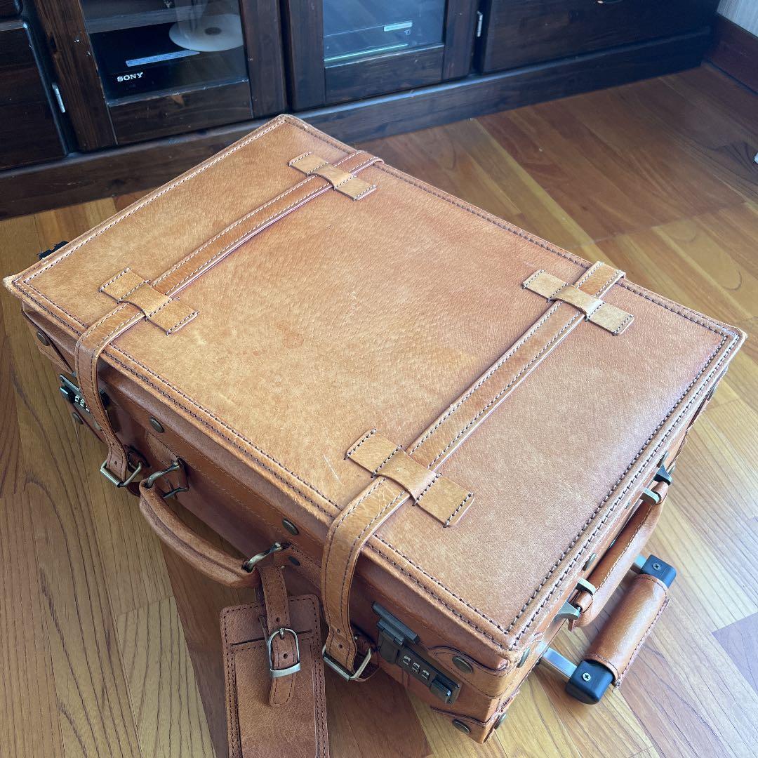 EURASIAキャリーケース 本革 ヴィンテージ カバー付きユーラシア