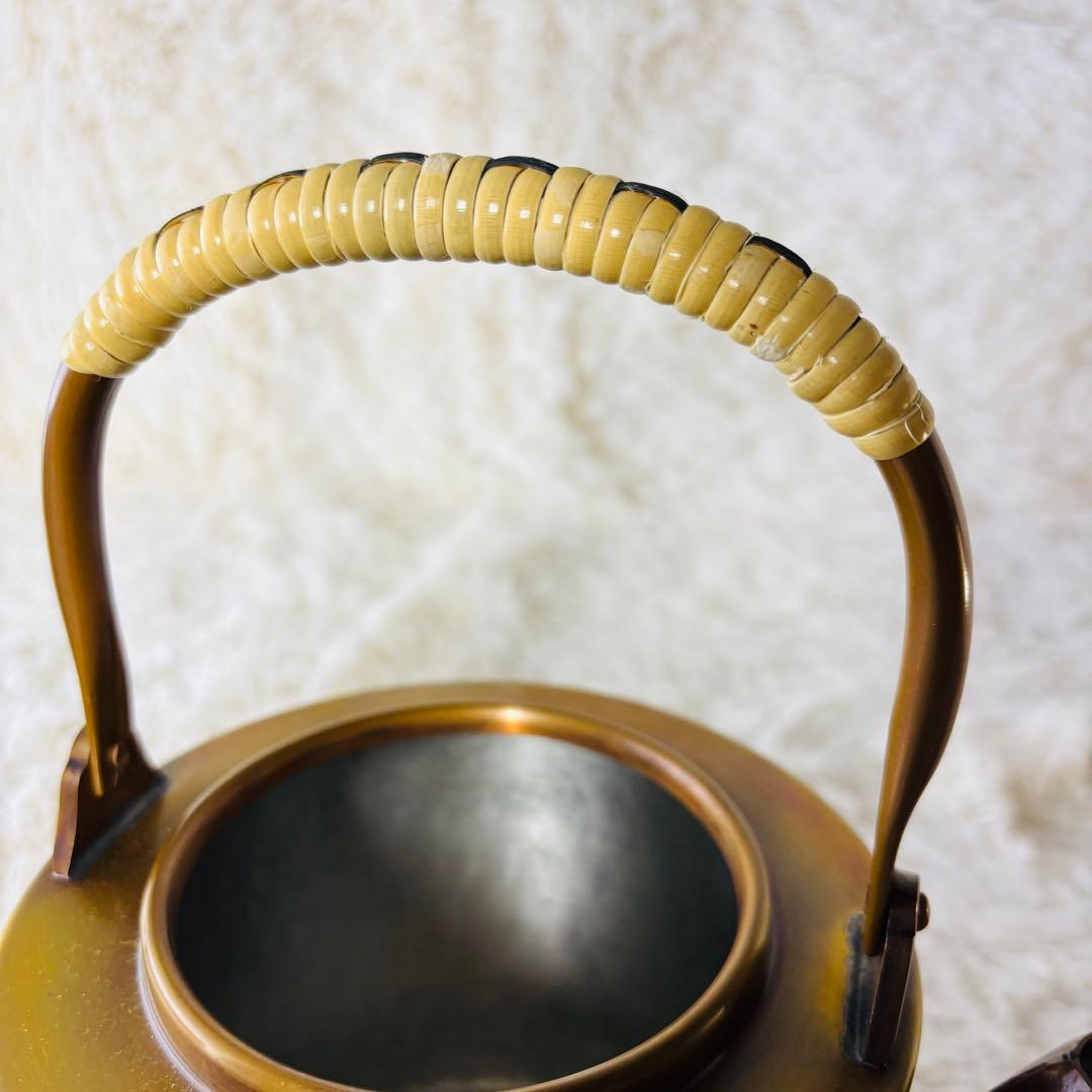 北越堂　湯沸　四代　本間弘　鎚起銅器　共箱　美品　やかん　薬缶　新潟県　燕