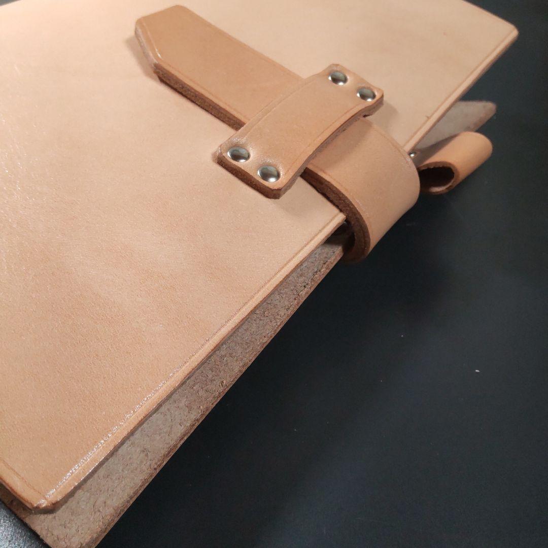 一枚革国産サドルレザー手帳　A5サイズナチュラル　25mmリング
