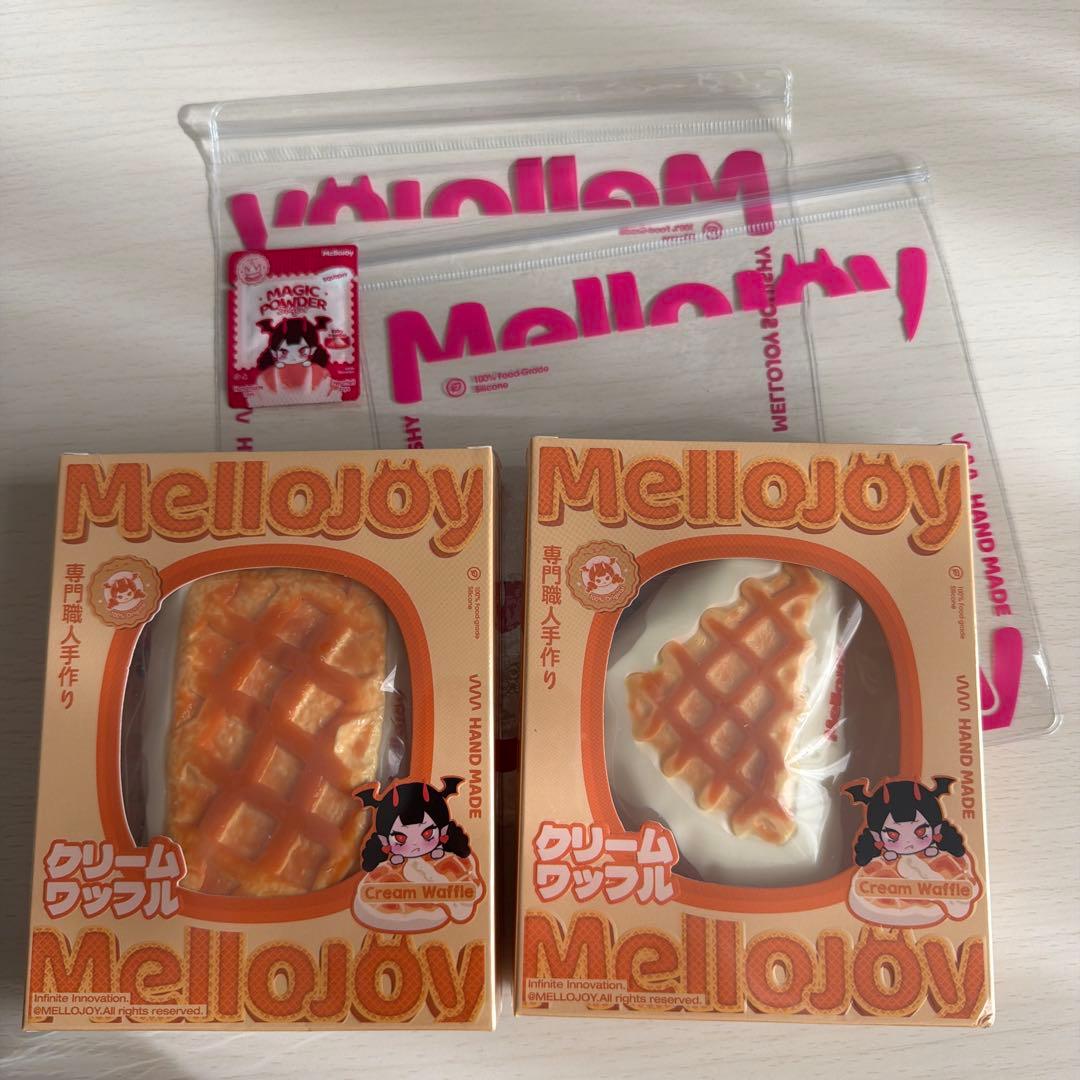 新品 シュリ付き Mellojoy メロジョイ クリームワッフル 2個 スクエア