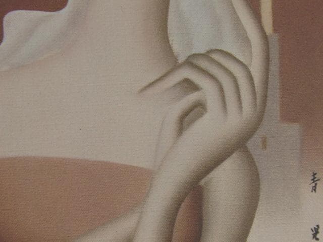 東郷青児、夕焼けの空、希少な大判額装用画集より、状態良好、インテリア、巨匠