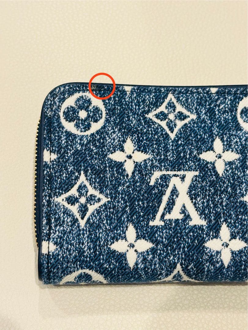 Louis Vuitton ヴィトン モノグラム デニム ケース ジッピー