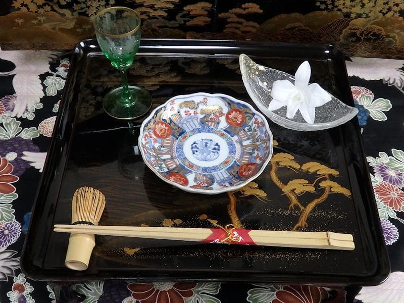 古伊万里　金襴手　花鳥紋に松竹梅の図　４寸皿　５枚　C071AS-CQj