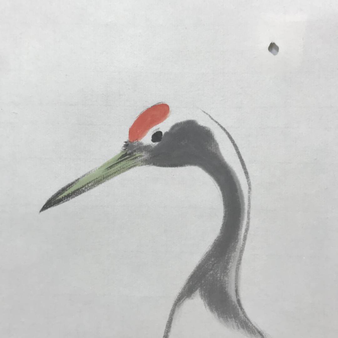 【真作】青木香玲/双鶴図/鶴図/掛軸/名家伝来/AC-465