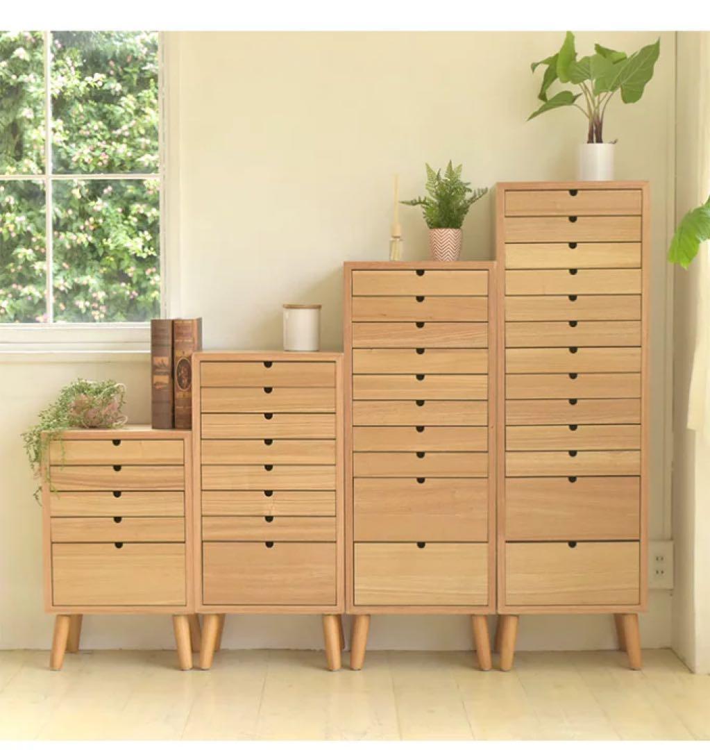 多段 ナチュラル木製 引き出し10段チェスト A4