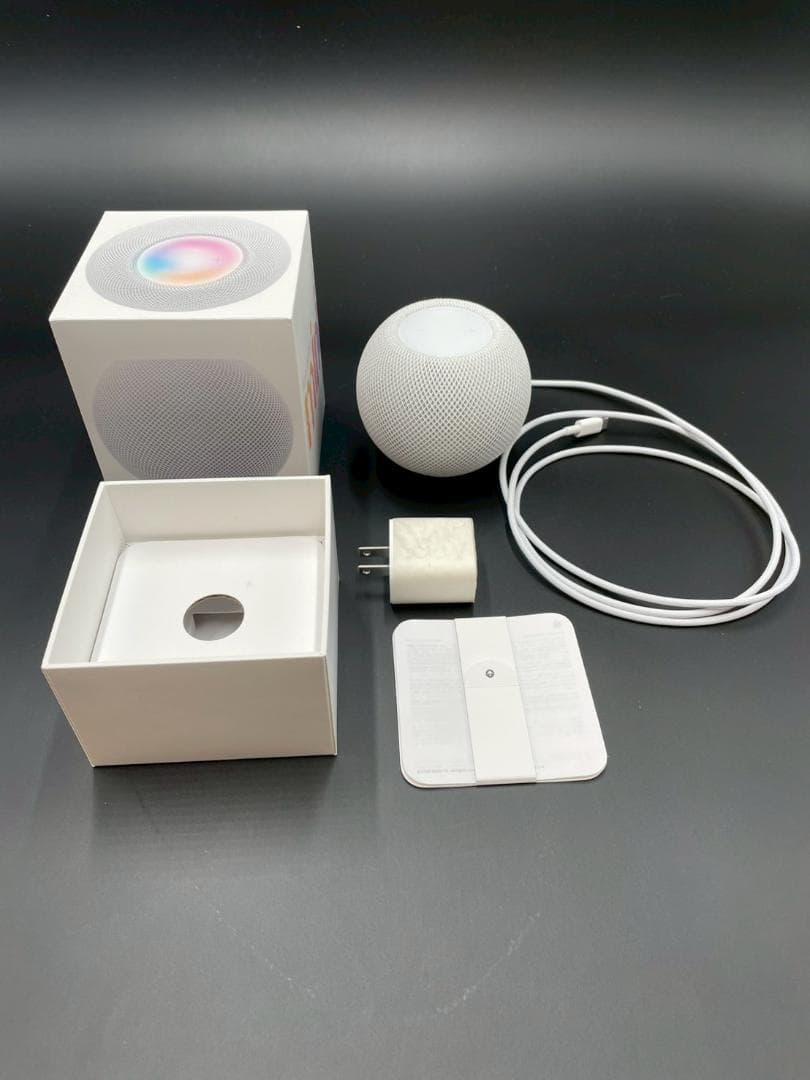 極美品】Apple HomePod mini ホワイト ACアダプタ付き