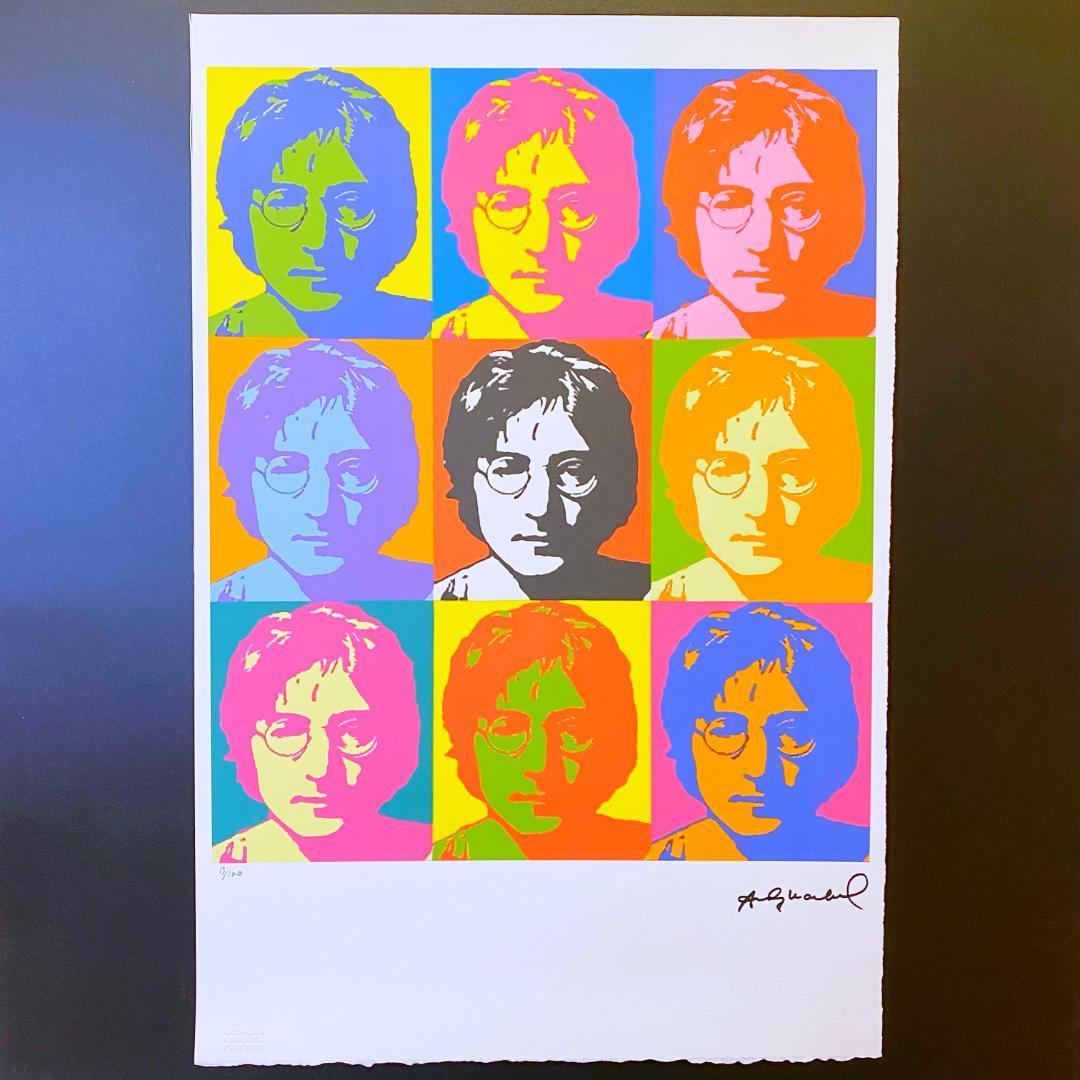 【模写】世界限定100枚!! アンディ・ウォーホル ジョン・レノン リトグラフ