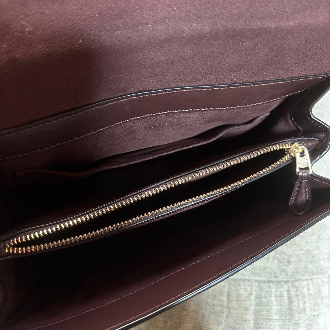 Coach レザー ハンドバッグ ブラック 中型 ショルダー付