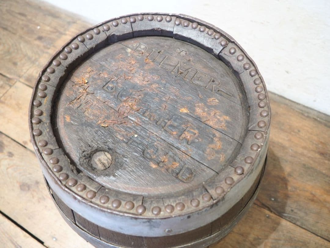 1142 ヴィンテージ 古い木樽のオブジェ 椅子 スツール レトロ アンティーク