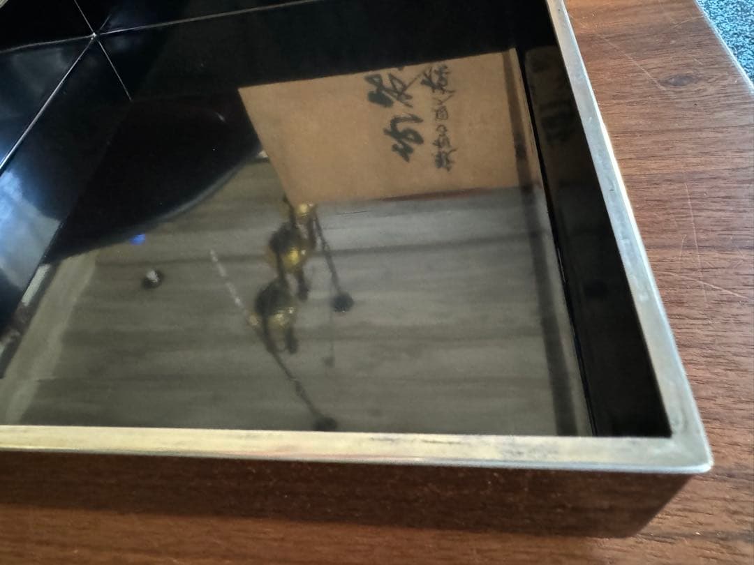 螺鈿　色紙箱　作家物