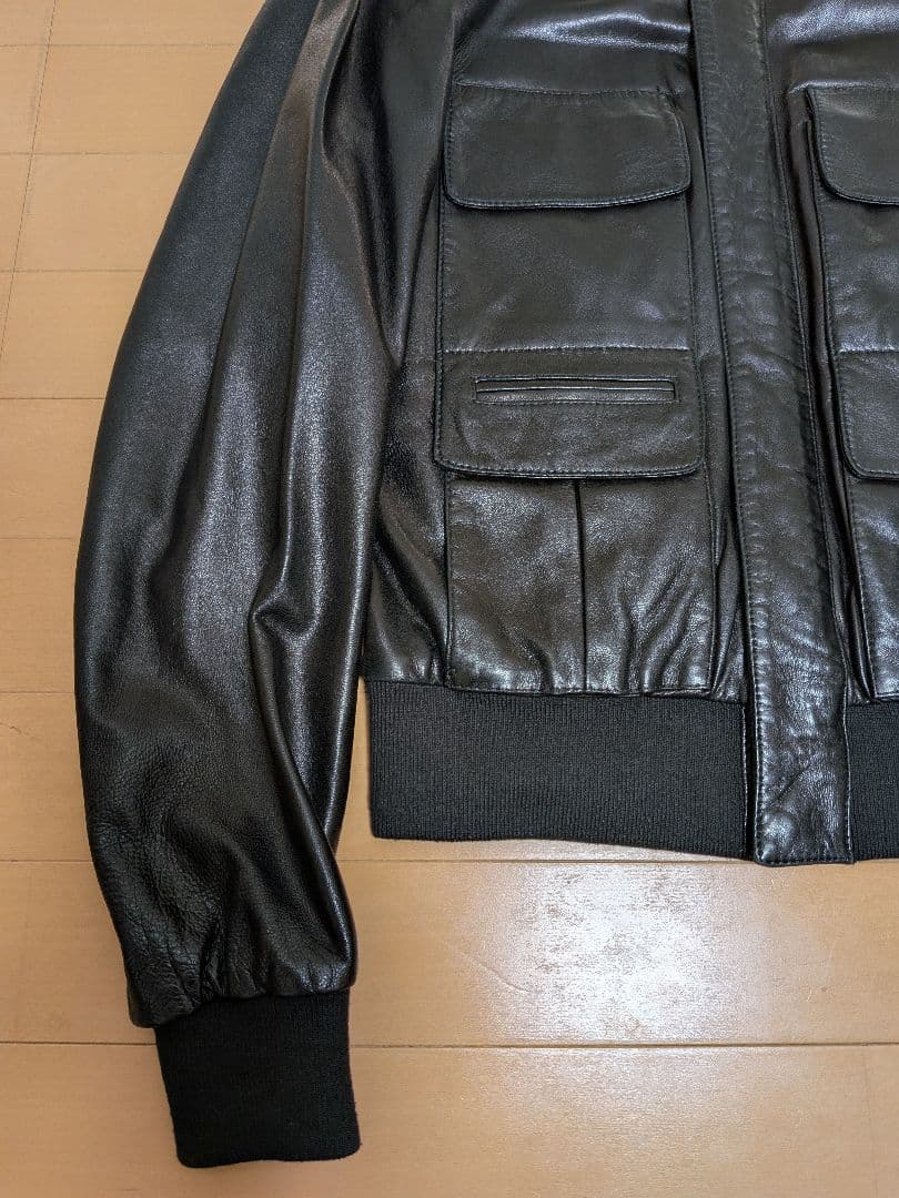 マルタンマルジェラ ラムレザーA2フライトジャケット 4ポケットレザー