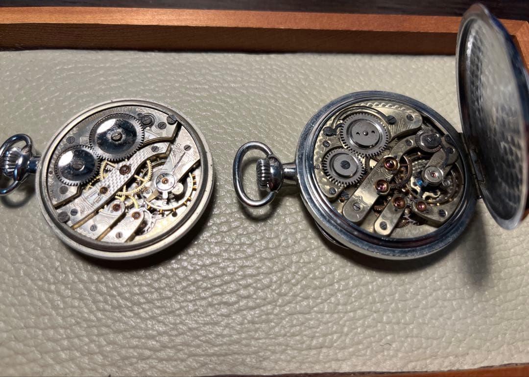 [稼働]商館時計シュオブフレール商会2個セットクロノメーター箱付