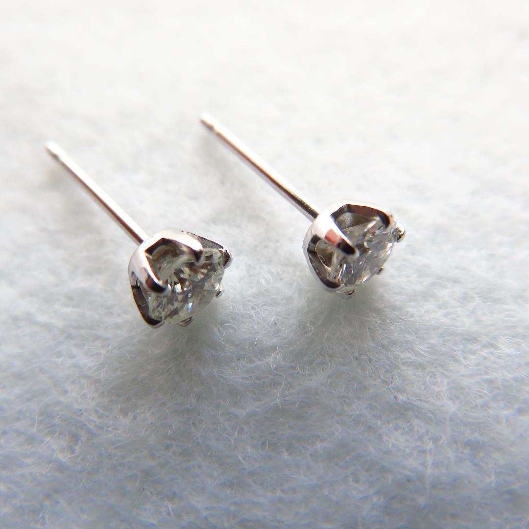 PT900 ダイヤモンド 0.4カラット ピアス PT900キャッチ 付き
