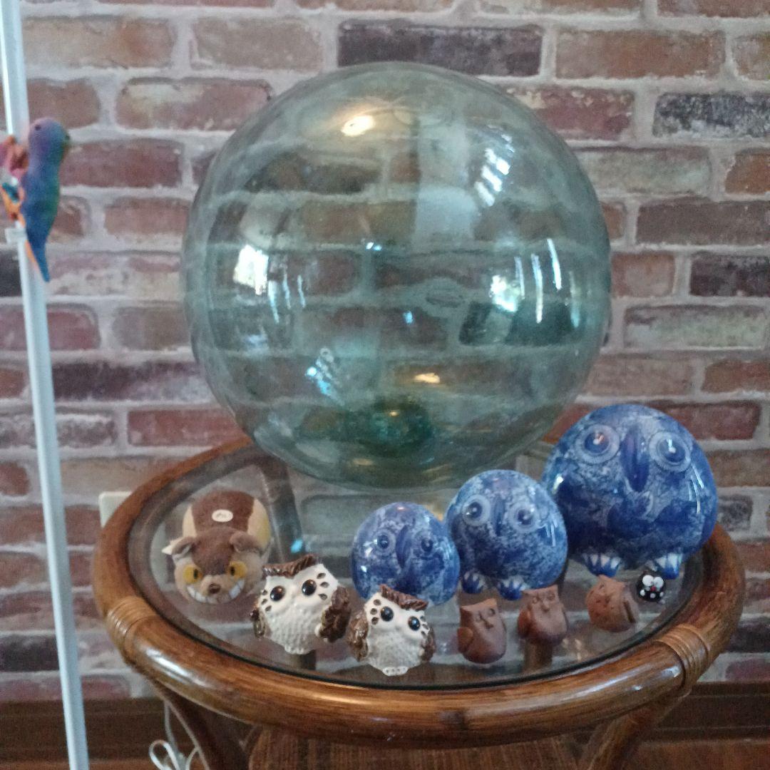 ガラス浮き玉 ビン玉 インテリア オブジェ ビック約37㎝ ランプシェ