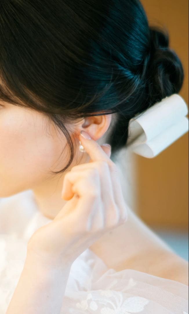 オリジナル♡シルク100%のリボンボンネ　ご希望のサイズでお作りします