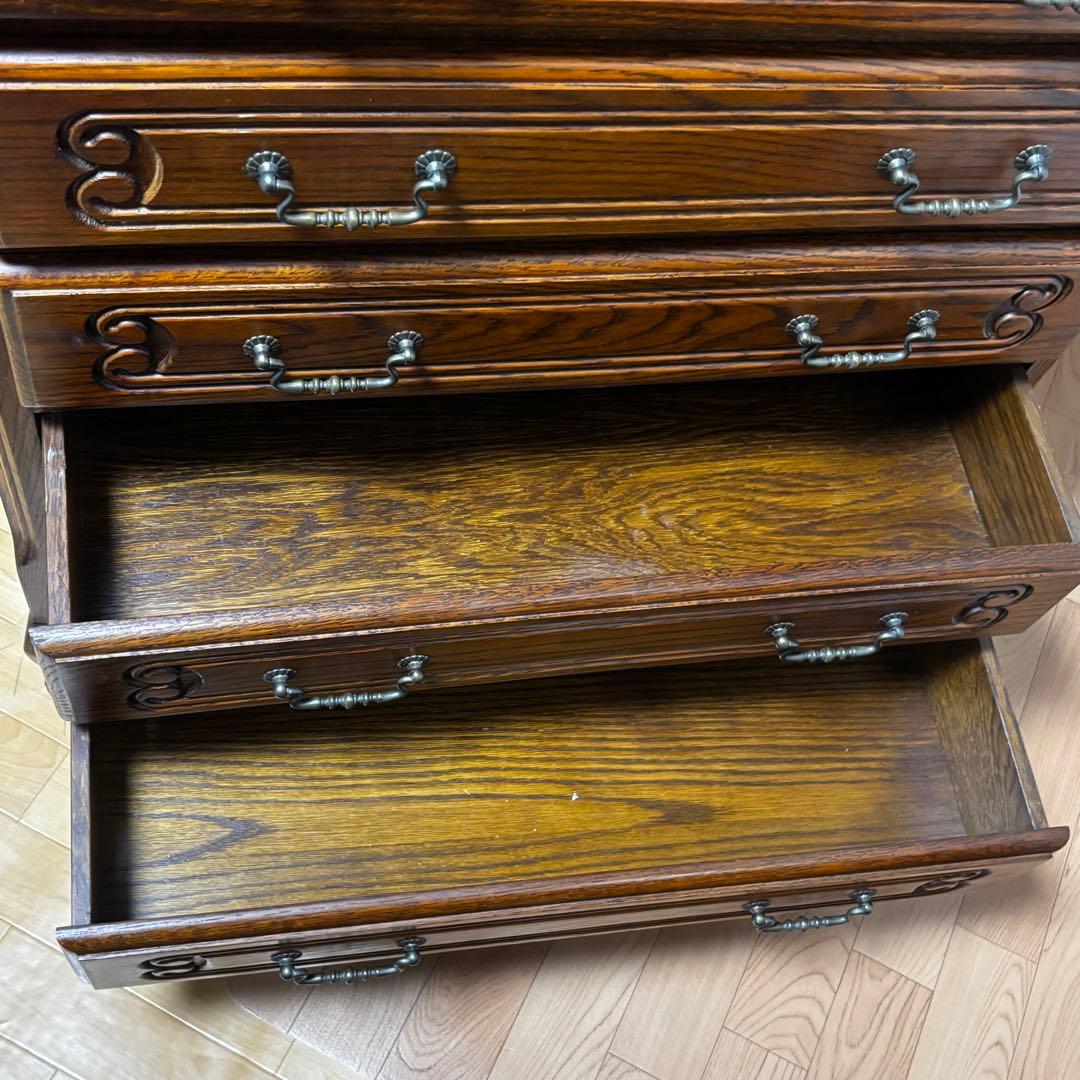 ルーマニア製 6段チェスト チェスト 輸入家具 家具 クラシック 猫脚