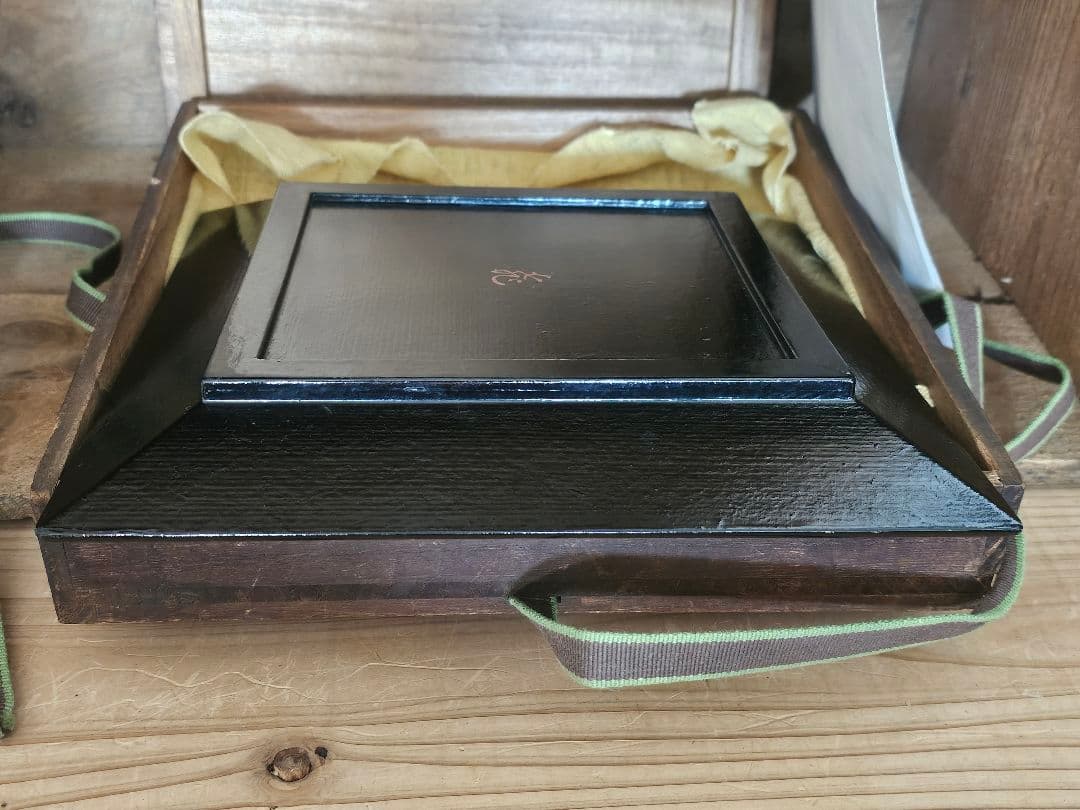 骨董品 一閑張塗師 黒塗 茶道具 菓子器