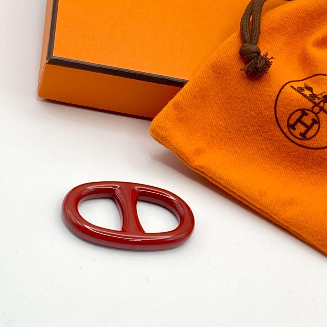 【美品】エルメス　シェーヌダンクル　スカーフリング　稀少色　レッド　ロゴ刻印 楽天市場】HERMES エルメス スカーフリング シェーヌダンクル Chaine