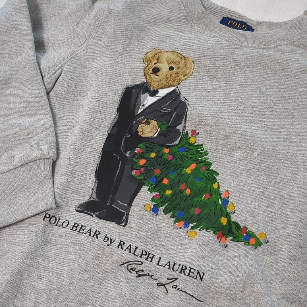 新品 ラルフローレン ポロベア トレーナー グレー 120