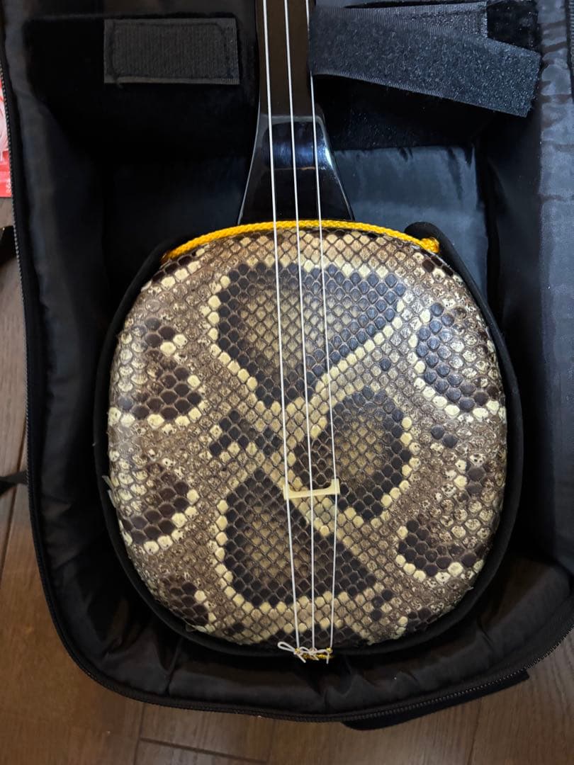 三線 本体 ヘビ革風デザイン 三線 本体 ヘビ革風デザイン 三線 本体 ヘビ革