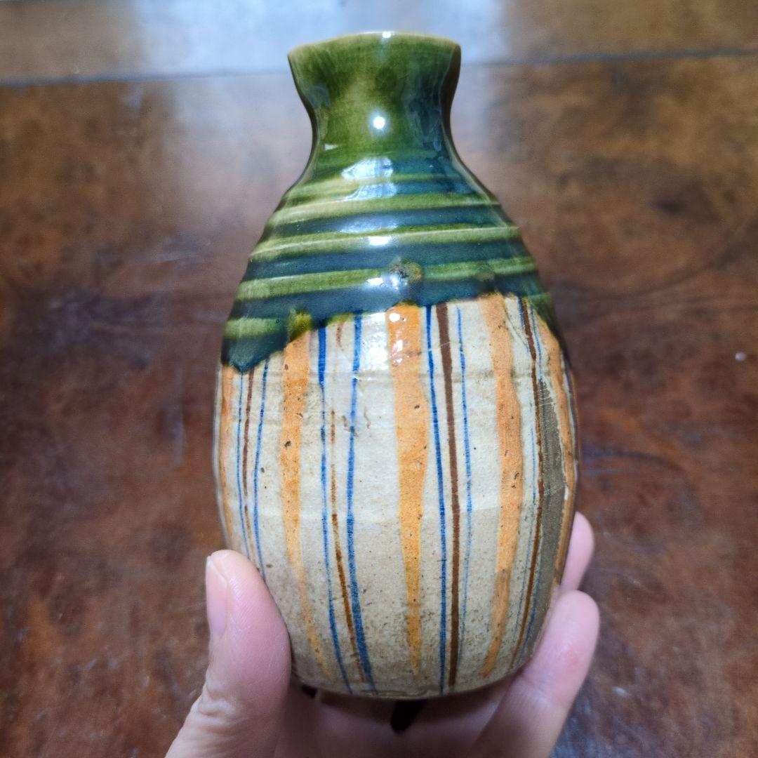 希少】源右衛門窯 館林源右衛門 緑彩唐草文 錫口 茶壺 茶道具 有田焼