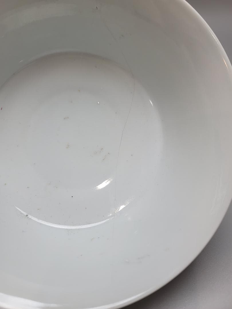 中国 色絵 桜模様 鉢 康熙年製 茶道具 修理あり