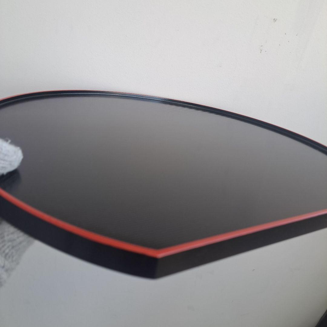 【越前漆器　尺3サイズ　 両面半月膳×6客】天然木製　長期保管品