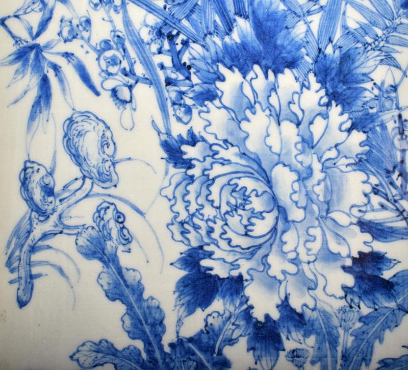 ドラ公式アカウント様専用 中国 青花四君子草花文 長角皿 C R3355