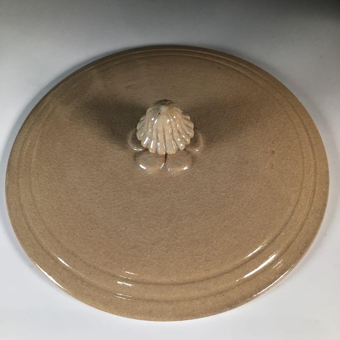 N164 水指 『宮島焼』『川原圭斎造』『広口水指』 共箱 茶道具