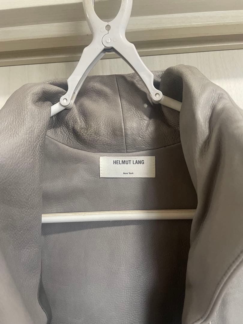 Helmut Lang ヘルムート・ラング レザー ジャケット グレー リック