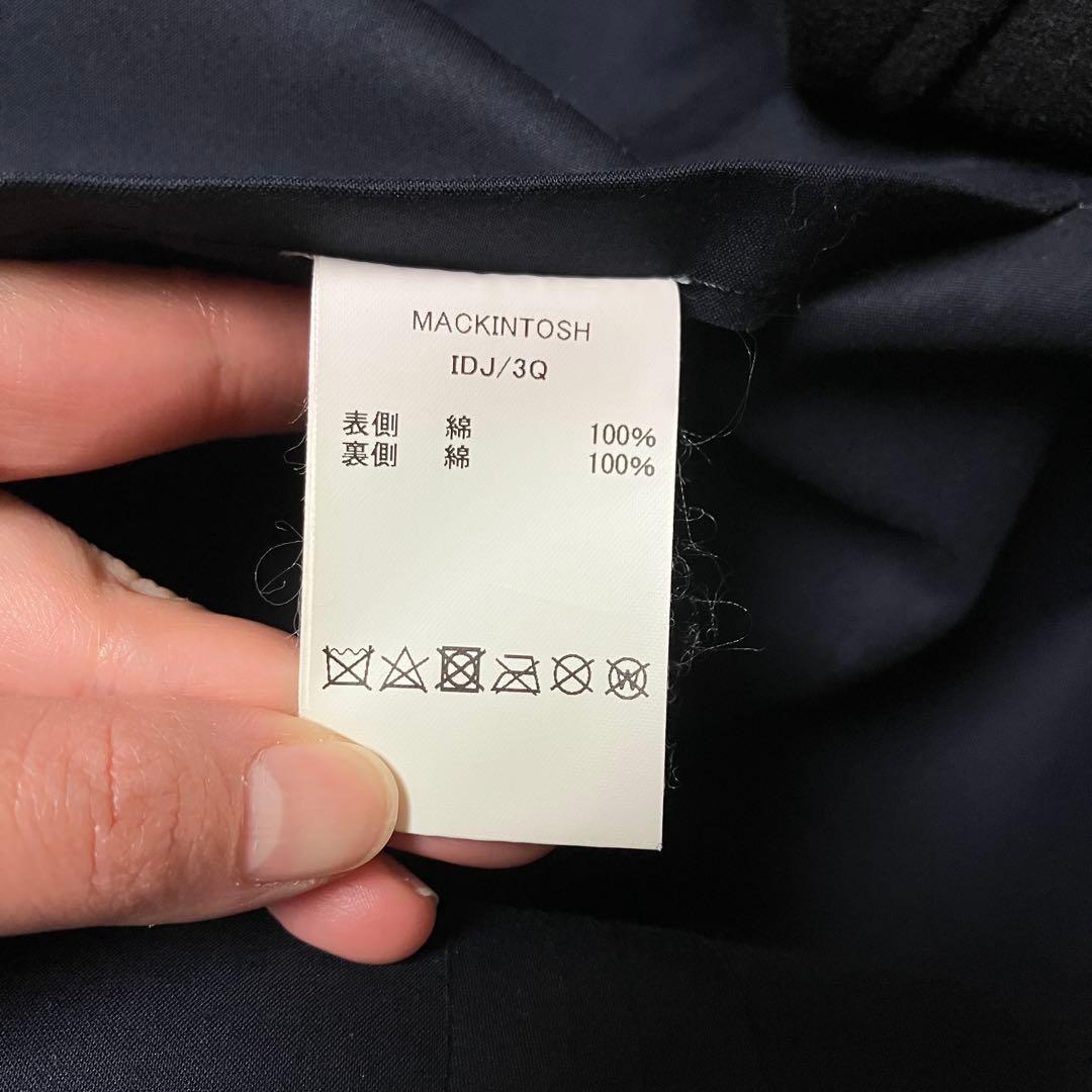 Macintosh ゴム引きフーデットコートネイビー