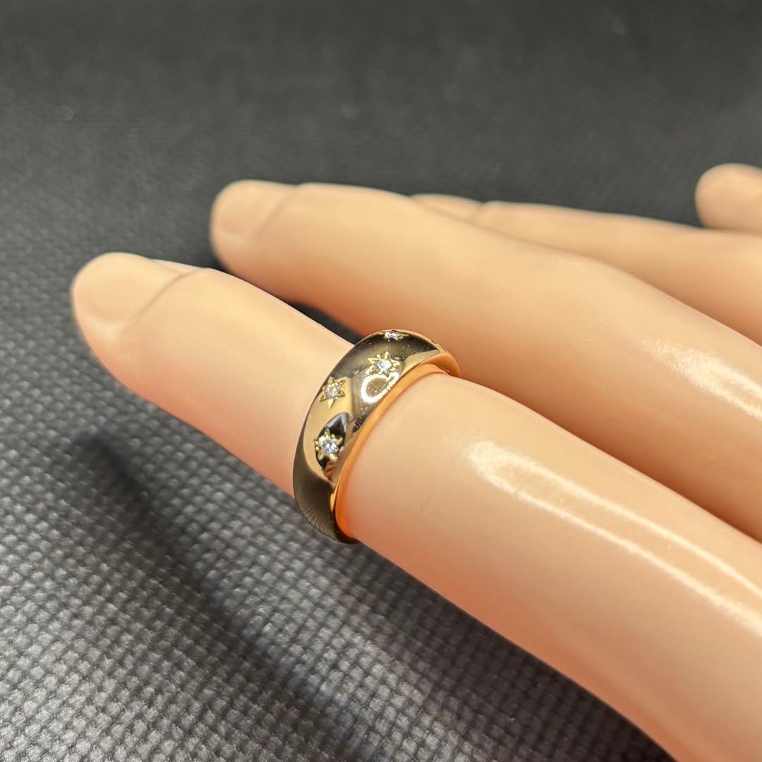 【新品仕上げ済み】スタージュエリー 甲丸 ドッツ ダイヤモンドリング 指輪 5号